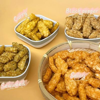 Καλή τιμή Τριζάτο φυκιών κάρρυ πρόχειρο φαγητό κροτίδων ρυζιού γεύσης πιπεριών τσίλι μαύρο που τηγανίζεται σε απευθείας σύνδεση