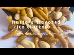 Ημισεληνοειδής μορφής ρυζιού κροτίδα ρυζιού φυκιών Wasabi πρόχειρων φαγητών σιταριού κροτίδων ιαπωνική ξεφγμένη