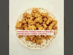 Πρωταθλήματα Κράκερ ρυζιού. Φτιαγμένα στην Κίνα, BRC, KOSHER & FDA πιστοποιημένα, Μεγάλη τιμή.